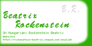 beatrix rockenstein business card